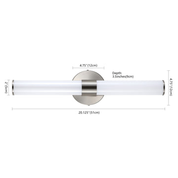 Brooks 20.13"  Industrial Mid-Century Iron Integrated LED Vanity Light - JONATHAN Y